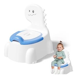 Kids Dinosaur Potty Training Seat Toddler Toilet Chair Blue Insert